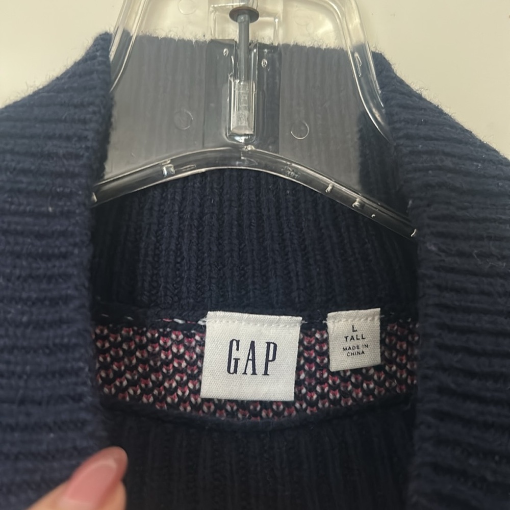 Gap Star Patterned Black Sweater - image 3